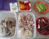 A picture of step 1 of Paella Valenciana.