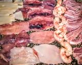 Foto del paso 1 de la receta: Parrillada de mariscos con wok de fideos chinos de arroz con ver
