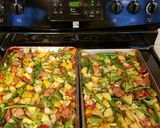 A picture of step 3 of Sausage & Veggies aka Farmers Jambalaya.
