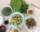 Hình bước làm 5 của món Đậu hũ xào miến chay