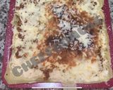A picture of step 9 of Mutton Lasagna on stove.