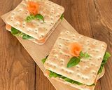 A picture of step 3 of Swedish Smoked Salmon and Cream Cheese Sandwich.
