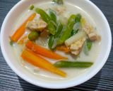 Foto langkah ke 5 dari resep Sayur Tumis Santan (Sayur Lodeh Bumbu Iris Buncis,Wortel,Tempe).
