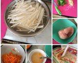 Foto langkah ke 1 dari resep Lumpia isi ayam, talas, dan teri medan.