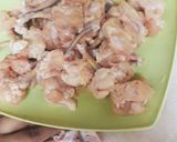 A picture of step 1 of Chicken lollipops with honey glaze sauce😊.