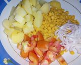 A picture of step 1 of ALU Channy ki Dal Chat.