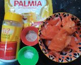 Foto langkah ke 1 dari resep Salmon Mentai Rice.