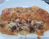A picture of step 7 of Chicken Enchiladas.