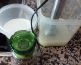 Foto del paso 3 de la receta: Copa o chupito de crema de melón con jamón, bola de melón y pétalo de fresa