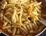 A picture of step 8 of Butter chicken pasta.