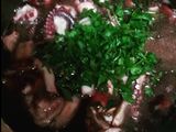 Tagliatelle con pulpo borracho y "tuiles" de parmesano