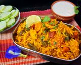 A picture of step 7 of Paneer Masala Pulao.