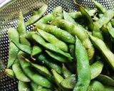 A picture of step 9 of Salted Edamame in a Waterless Pot.