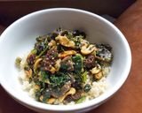 A picture of step 1 of Mushroom quinoa.