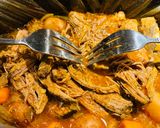 A picture of step 4 of Crockpot Salsa Roast.