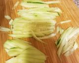 A picture of step 1 of Kani Salad.
