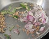 A picture of step 2 of Thotakura leaves subji.