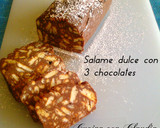Foto del paso 8 de la receta: Salame dulce con 3 chocolates 