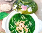 Hình bước làm 4 của món Canh cải xanh nấu tôm