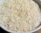 A picture of step 1 of moms rice soup.