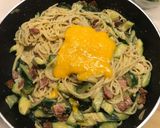 Cukkinis spagetti bacon-nel recept fázis 7 fotója