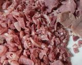 A picture of step 1 of Easter Ham Salad.