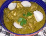 A picture of step 3 of Coriander chicken.