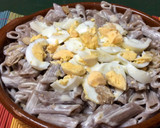 Foto del paso 3 de la receta: Macarrones de trigo sarraceno con nata, champiñones y huevos duros