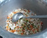 A picture of step 1 of Manchow soup.