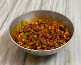 A picture of step 8 of Raw mango pickle/ achar.