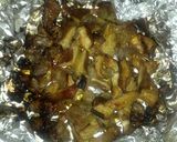 A picture of step 4 of Poached Egg with Roasted Shiitake and Shallots.