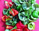 Foto del paso 4 de la receta: Ensalada de chiles asados con vegetales orgánicos y especias