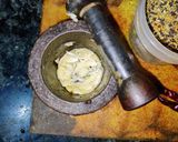A picture of step 3 of Ghora saga Chuna paka saga.