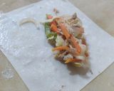 A picture of step 4 of Chicken vegetable Roll.