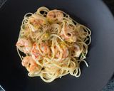 A picture of step 10 of Pasta with shrimp, tarragon and lemon.