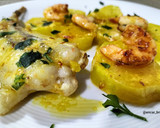 Foto del paso 8 de la receta: Rape con langostinos y patatas al azafrán en airfryer