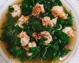 Hình bước làm 3 của món Canh rau má nấu tôm