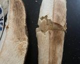 A picture of step 2 of Roasted Ji (yam) and sauce.