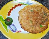 A picture of step 4 of Suji ka chilla.