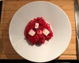 A picture of step 7 of Beetroot and Feta risotto.