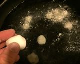 A picture of step 3 of Full moon dumplings .