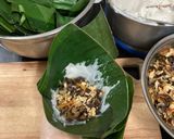 Hình bước làm 6 của món Bánh giò nhân gà nấm