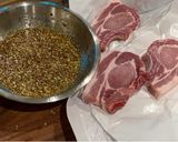 A picture of step 4 of Crispy lamb chops and a Cypriot salsa verde.