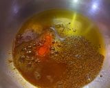 A picture of step 2 of Taro (Masala Arbi).