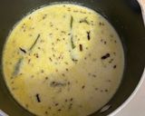 A picture of step 4 of Ladyfingers curry (bhindani kadhi).