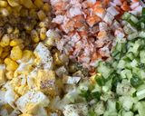 Une image de l'étape 2 de Salade de bâtonnets de crabe.