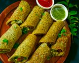 A picture of step 9 of Protein-Packed Veggie Paneer Roll.