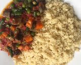 A picture of step 5 of Cous cous with liver sauce.