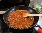 A picture of step 6 of Greek lamb pastitsio bake with rocket salad.