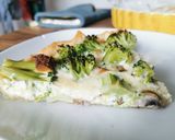 Une image de l'étape 4 de Tarte salée aux brocolis champignons et tofu fumé.